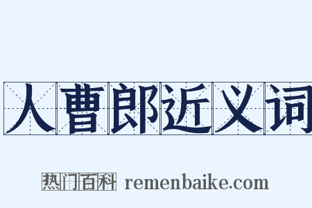 人曹郎近义词是什么意思的图片
